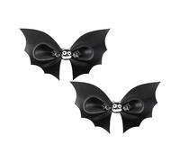 2Pcs Halloween Hair Clips Kids Headdresses Girls Cartoon Decoration Cosplay Barrette Stage Performance Hairpins PU Leather