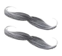 2pcs Halloween Mustache Black Fabric Simulation Beard