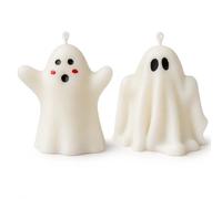 2Pcs Halloween Scented Candles Sets, Cute Halloween Ghost Scented Candles | English Pear and Freesia Ghost Candles for Halloween Home Table Party Indoor Decor & Halloween Gifts for Women