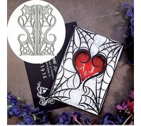 2pcs Halloween Spider Metal Die Cuts,Halloween Spider Pumpkin Ghost Cutting Dies Cut Stencils DIY Scrapbooking Decorative Embossing Paper Scrapbooking Card Making
