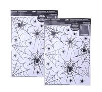 2pcs Halloween Spider Web Wall Stickers for Living Room and Store