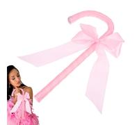 2Pcs Halloween Walking Bowknot Cane Prop Stick 35x15x5cm PP Pink Bow Cane Prop Stage Performance Staff P-rop For Kid Halloween Costume Dress Up