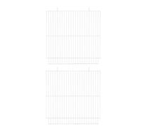 2pcs Hamster Cage Divider Iron Mesh PET Partition Panel | White Metal Mesh, Space-saving Open Design, Visibility through Wire, Feeding Zone Partition for Rodents