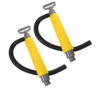 2pcs Hand Bilge Pump Yellow with Reversible Hose for Kayaks | Plastic Hand Diaphragm Design, Quick Water Removal, Compact Stowage, Extension Hose, Small Boat Use