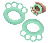2Pcs Hand Exercise Ball Finger Grip Strengthener Exerciser Silicone Stress Balls for Adults Hand Exercise Green Squeeze Finger Exerciser Ball for Arthritis Elderly People Kids Hand Therapy Training