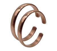 2PCS - Hand Forged 100% Copper Bracelet - Pure Solid Copper Cuff for Men & Women - Adjustable Unisex Healing Bracelet