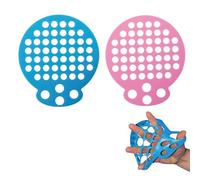 2Pcs Hand Grips Strengthener, Adjustable Resistance Levels Hand Exerciser Grip Strengthener, Finger Exerciser for Grip Extensor Strength Hand Relaxation Trainer Workout (Pink Blue)