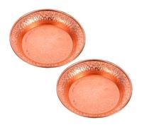 2pcs Hand Hammered Copper Decorative Bowl for Display and Organizing | Pure Copper, round Antique Style Piece, 10.9cm Size, Golden Patina Finish for Hotel Decor and Rituals
