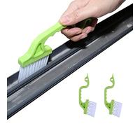 2pcs Hand-held Groove Gap Cleaning Tools Door Window Track Kitchen Cleaning Brushes(Green)