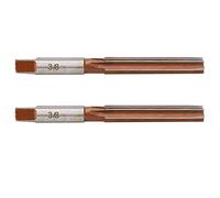 2PCS Hand Reamer, Straight Shank Conical Reamer for Boring Processing, H7 Precision 9SiCr Steel Reamer with 6 Flutes, Manual and Machine Use for Mold Hole Machining (3/8 American Made for Hand use)
