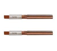 2PCS Hand Reamer, Straight Shank Conical Reamer for Boring Processing, H7 Precision Reaming Tool with 6 Flutes, Made of 9SiCr Steel for Drilling and Milling Machines (5/16 American Made for Hand use)