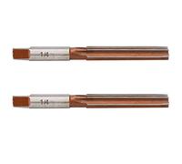 2PCS Hand Reamer System, Straight Shank Conical Reamer for Boring Processing, 9SiCr H7 Reamer with 6 Chip Pockets, High Precision Tool for Drilling and Milling Machines (1/4 American Made for Hand