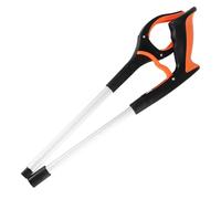 2pcs Hand Tools Foldable Multifunctional Litter Reachers Pickers Gripper Extender Pick Up Collapsible Garbage Grabber Portable for Garden(Orange)