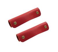 2Pcs Handbag Handle Leather Wrap Cover Purse Wallet Bag Handle Protectors Luggage Bag Grip Protector Saddle for DIY Craft Strap Making Supplies Red