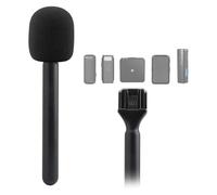2Pcs Handheld Mic Holder, Wireless Mic Holder Stand Portable Microphone Interview Handle Handheld Stick for Lark M1 C1 150 G1 Movo
