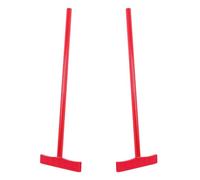2pcs Handheld Sign Holder Clip on T Shape Stick for Posters | Red Iron and Reinforced Plastic Build, Detachable Pole, No Tool Assembly, for Queue Control and Weddings