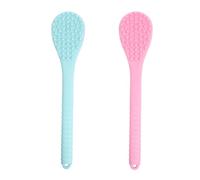 2pcs Handheld Silicone Body Massager Hammer with Long Textured Handle | Dual-sided Textures, Rounded Edges and Corners, for Shoulder Blades, Glutes, Home Use