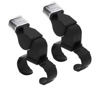2Pcs Handheld Whistle Finger Grip Sport Referee Whistle, Referee Whistle Black Plastic Finger Grip Loud Crisp Sound Whistle Reusable Sports Whistles, for Training and Outdoor Camping (Black)