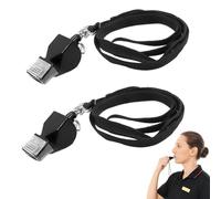2Pcs Handheld Whistles Ultra Loud Referee Whistle Crisp Sound Sports Whistles Netball Whistle for Training and Outdoor Camping Teaching Coaching Hiking Ect