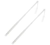 2pcs Handle Replacements for Duster Refill, 35.5 Inch Long Extended Handle Only Telescopic Extended Pole Adjustable Length Duster Refills Handle for Swiffer Home Cleaning, White