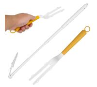 2pcs Handle Replacements for Swiffer Dusters, Long Extended Handle Telescopic Extended Pole Adjustable Length Duster Refills Handle for Home Cleaning (White & Yellow)