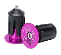 2pcs Handlebar Plug Aluminum Alloy Plastic Replaceable Practical Accessories (Purple)