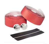 2PCS Handlebar Tape for Road Bicycles Constructed with PU Leather and EVA Foam to Limit Hand Discomfort on Journeys (Red)