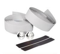 2PCS Handlebar Tape for Road Bicycles Constructed with PU Leather and EVA Foam to Limit Hand Discomfort on Journeys (White)
