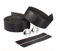2PCS Handlebar Tape for Road Bicycles Constructed with PU Leather and EVA Foam to Limit Hand Discomfort on Journeys (Black)