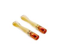 2PCS Handmade 3-Inch Glass Cigarette Holder Set, Universal Fit Mouthpiece for Standard Cigarettes, Clear.