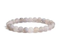 2pcs Handmade Bracelets Natural Frost Cracked Agates Stone Beads Bracelet Round Dragon Veins Bead Weathered Agates 8mm