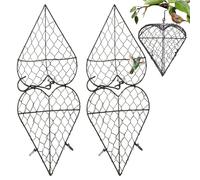 2PCS Handmade Fiber Bird Nesting Heart, 6.7 * 3.9 * 1.2" Refillable Bird Nesting Heart, Starter Hummingbird Winter Shelter, Outside Garden Art Birdhouse for Birds Lovers Cozygift