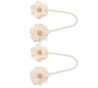 2Pcs Handmade Flower Curtain Tieback Elegant Decorative Clip Window Drapery Holdback Buckles Tie for Living Room Bedroom Curtain Accessories