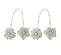 2Pcs Handmade Flower Curtain Tieback Elegant Decorative Clip Window Drapery Holdback Buckles Tie for Living Room Bedroom Curtain Accessories