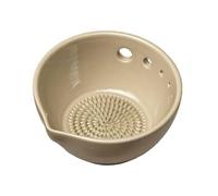 2Pcs Handmade Garlic Grater Herb Bowl Manual Grinding Tool Ginger Paste Plate Kitchen Brush For Kitchen(Color 5)