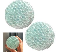 2PCS Handmade Pressure Relief Balls,Vacuum Stress Balls with Shapeable Beads, Squishy Sensory Fidget Toys for Man Women