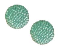 2pcs Handmade Pressure Relief Balls,Vacuum Stress Squishy Balls,Portable Fidget Toys,Crunchy Beads Silicone Stress Relief Sensory Toys,Handmade Ball Squeeze,Shapeable Beads Pinch Stressball(Green*2)
