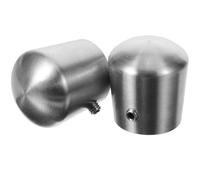 2pcs Handrail End Caps Silver Stainless Steel Tube Cover 54mm | Polished Surface, Decorative Fit, Secure Install, Stair Support Accessory, Bright Finish