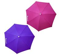2Pcs Hands Free Umbrella For Adults,Foldable Head Umbrella Hat 27'' Lightweight Hands Free Umbrella Waterproof Umbrella Hats with Elastic Strap,Purple Rose Red