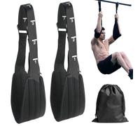 2Pcs Hanging Ab Straps for Pull Up Bar - Padded Suspension Trainer Slings with Measurement Markings and Storage Bag, Core Strength Training Equipment, Gym Accessories for Abdominal Leg Raise Exercise