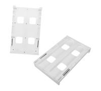 2pcs Hanging Can Storage Rack Hips White Double Row for 5.3cm Cans | Fridge Cabinet Door and Shelf Use, Easy Access Arrangement, Fits Soda and Beer Cans