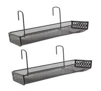 2pcs Hanging Flower Pot Holders Wrought Iron Balcony Plant Hanger for Indoor Outdoor Decorative Display