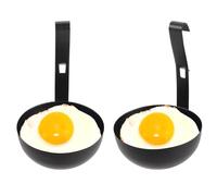 2pcs Hanging Poached Egg Cups, Stainless Steel Hanging Egg Poacher Poaching Maker Kitchen Cooking Tool for Making Yummy Breakfast or Instant Noodle Ramen Ingredient Side Dishes