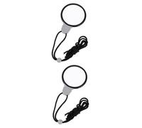 2pcs Hanging Type Magnifier Glass Necklace for Reading Aid | Compact Black Glass Lenses, Suitable for Newspapers and Prescriptions, Travel Use, Watch Repairs, Seniors and Adults