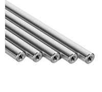2PCS Hard Chrome Linear Shafts With Threaded Ends - OD 8-25mm Length 100-1000mm Precision Ground Rods With M4-M8 Thread Holes(OD25mm(M8x16mm),750mm)