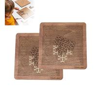 2PCS Hard Fractal Tray Puzzles, Unique Irregular Wooden Jigsaw Challenge - Difficult Reverse Thinking No-Image Mind Game for Adults or children, Family Party Gift with Frame (2PCS)