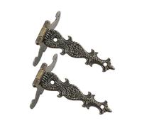 2Pcs Hardware Antique Bronze/Black Hinge for Windows Cabinet Vintage Cupboard Wardrobe Doors Wooden Jewelry Case 113 * 69MM