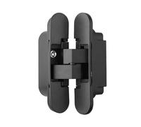 2pcs Hardware Stainless Steel Invisible Loop Cross Door Hinge Furniture Supplies Window Accessories Hidden Hinges for Doors(Black)