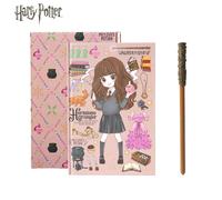 2pcs Harry Potter Hermione Granger Chibi Notebook & Wand Pen Set Officially Licensed Wizarding World Stationery Exclusive Themed Collection Gift