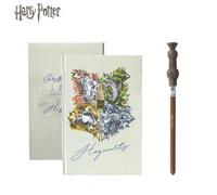 2pcs Harry Potter Hogwarts 4-House Notebook & Harry’s Wand Pen Set Officially Licensed Wizarding World Stationery Exclusive Themed Collection Gift